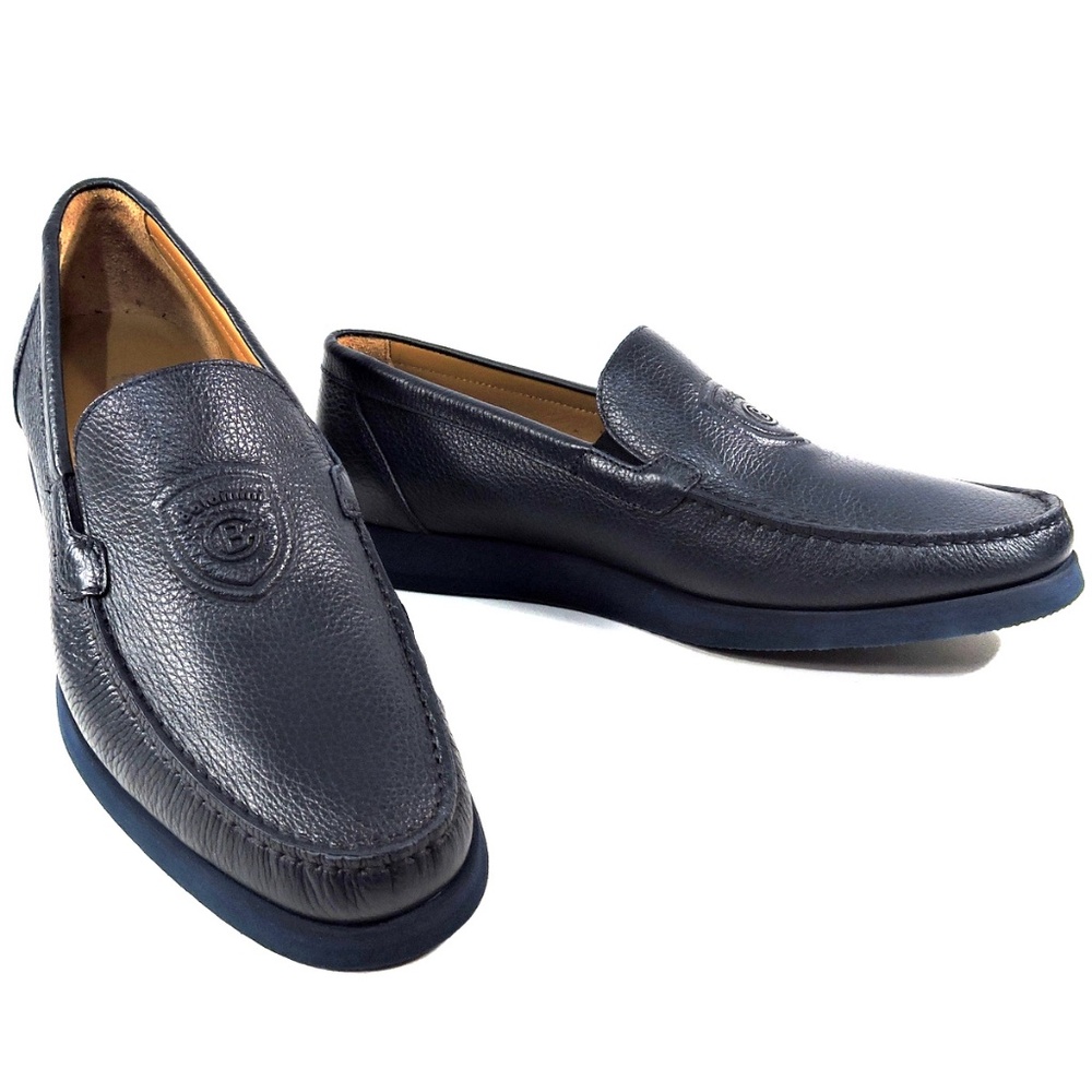 BALDININI 🇮🇹 MEN'S BLUE LEATHER LOAFERS